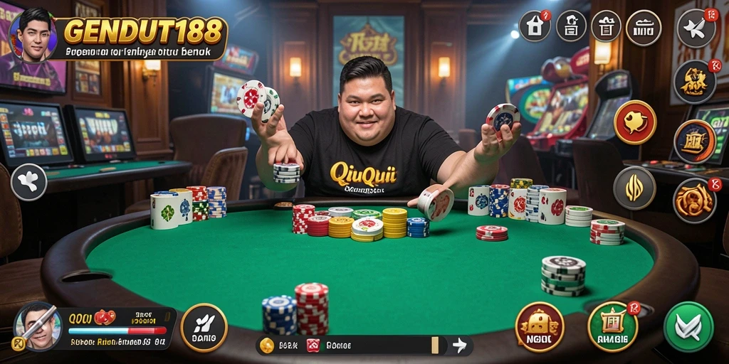 Tampilan gameplay QiuQiu yang menarik dan interaktif.